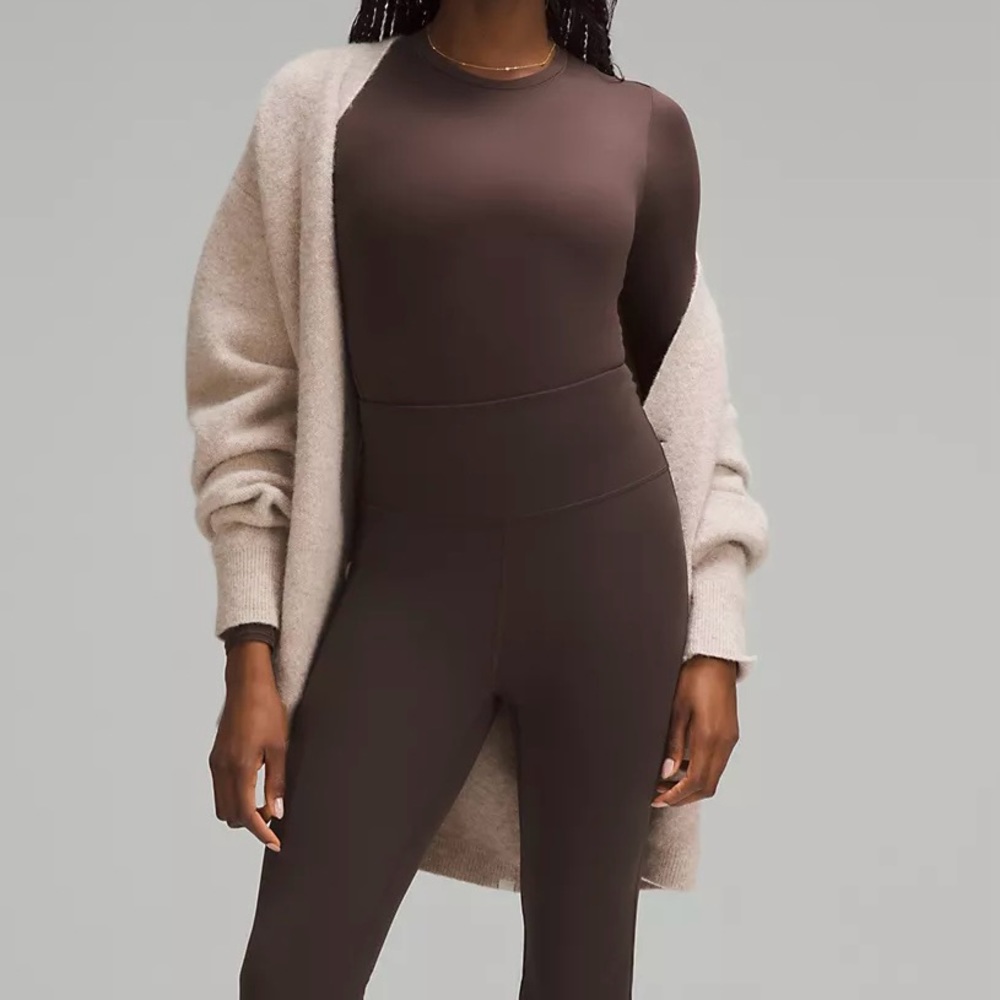 NWT Lululemon Wundermost Ultra-Soft Nulu Crewneck Long-Sleeve Shirt - Espresso - Picture 4 of 8